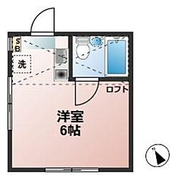 センチュリーＮｏ1成増B 2階ワンルームの間取り