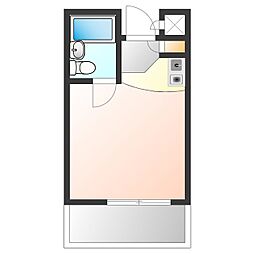 シャルマンフジ大体大 ワンルームの間取図画像