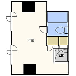 ロータリー大和 ワンルームの間取図画像