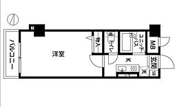 ロイヤルガーデン千鳥 1Kの間取図画像