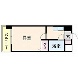メゾン・ド・クレマン 1Kの間取図画像