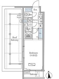 ルネサンスコート目白御留山 1Kの間取図画像