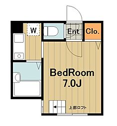 ロッシェル東淵野辺 1Kの間取図画像
