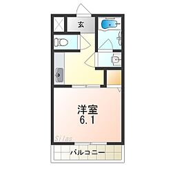 間取図画像 1K