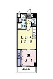 ヴァンベェール25 1LDKの間取図画像