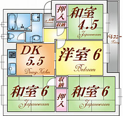 高倉台4団地19号棟 4階/-