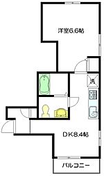 ETERNA東中野 1DKの間取図画像