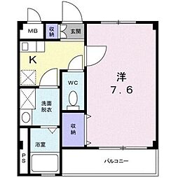 アンソレイユ・ST 1Kの間取図画像