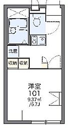 レオパレスルートワン今宿 1Kの間取図画像