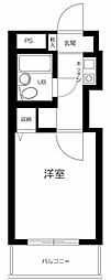 クリオ横浜平沼弐番館 ワンルームの間取図画像