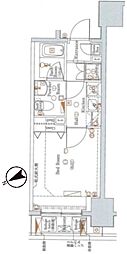 ブレシア銀座イースト 1Kの間取図画像