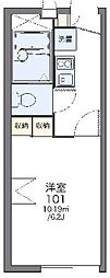 レオパレスグランドゥール2 1Kの間取図画像