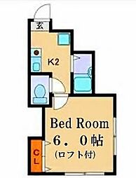 ロータス西生田 1Kの間取図画像