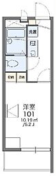 レオパレス立野 1Kの間取図画像