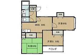 コアハイツ2 3DKの間取図画像