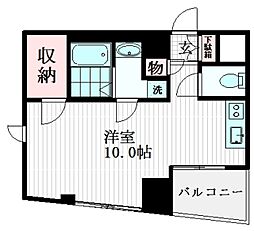 ルミエール広尾 ワンルームの間取図画像