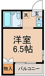 プラネックス沼袋 3階ワンルームの間取り