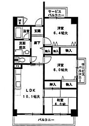 メゾンドール藤が丘 3LDKの間取図画像