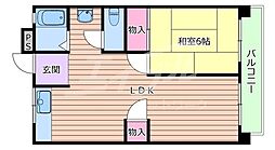 ハイツ米屋 1LDKの間取図画像
