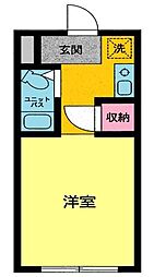 ユウパレス南橋本 ワンルームの間取図画像