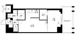 東京マンション 1LDKの間取図画像