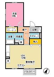 グランモア泉台 1LDKの間取図画像