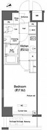 プラウドフラット鶴見1 1Kの間取図画像