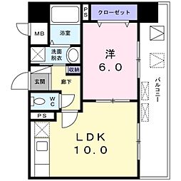 グレイスアベニュー 1LDKの間取図画像
