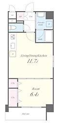 RioVeil 1LDKの間取図画像