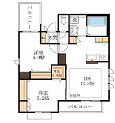 MaisonVeil.K 2LDKの間取図画像