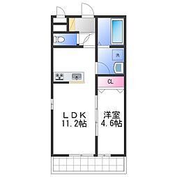リコルテリンクウ 1LDKの間取図画像