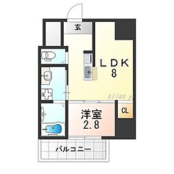 エヌエムキャトフヴァンユイット 1LDKの間取図画像
