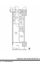 ブルックサイドレジデンス木場 2Kの間取図画像
