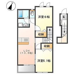 ルミナス 2LDKの間取図画像