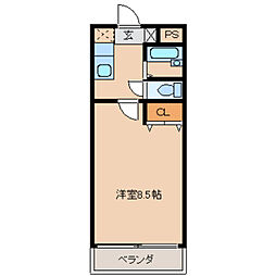ベルロード 1Kの間取図画像