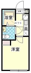 アームズメゾン上大岡 1Kの間取図画像