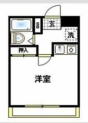 ビューハイツ宮原 ワンルームの間取図画像