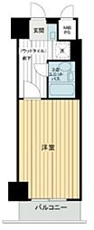 ライオンズマンション市谷薬王寺 ワンルームの間取図画像