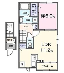 レフィナード 1LDKの間取図画像