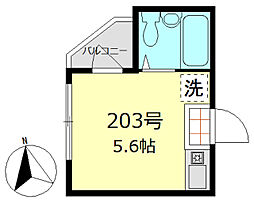 オリンピア亀戸 ワンルームの間取図画像