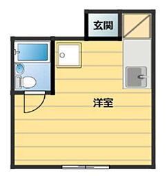 タカミマンション ワンルームの間取図画像