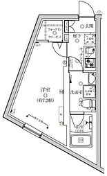 VERXEED STAIR Musashi-koyama 1Kの間取図画像