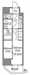 ACPResidence西巣鴨 2Kの間取図画像