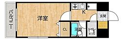 カーレント小戸 1Kの間取図画像
