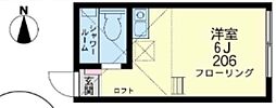 ユナイト鶴見イスタンブール ワンルームの間取図画像
