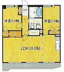 三愛シティライフ箱崎12 2LDKの間取図画像