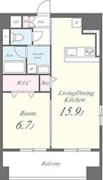 シュトランドコルブ 8階1LDKの間取り