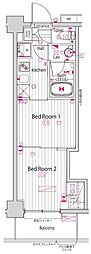 ガーラ・グランディ調布 2Kの間取図画像