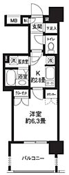 ライオンズシティ白金高輪 1Kの間取図画像