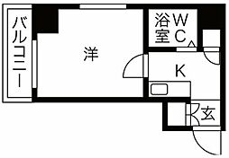 ダイホープラザ千駄木 1Kの間取図画像